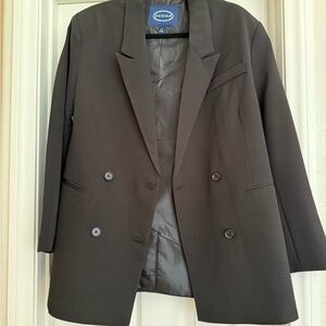 Women's Classic Black Double Breasted Blazer